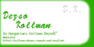 dezso kollman business card